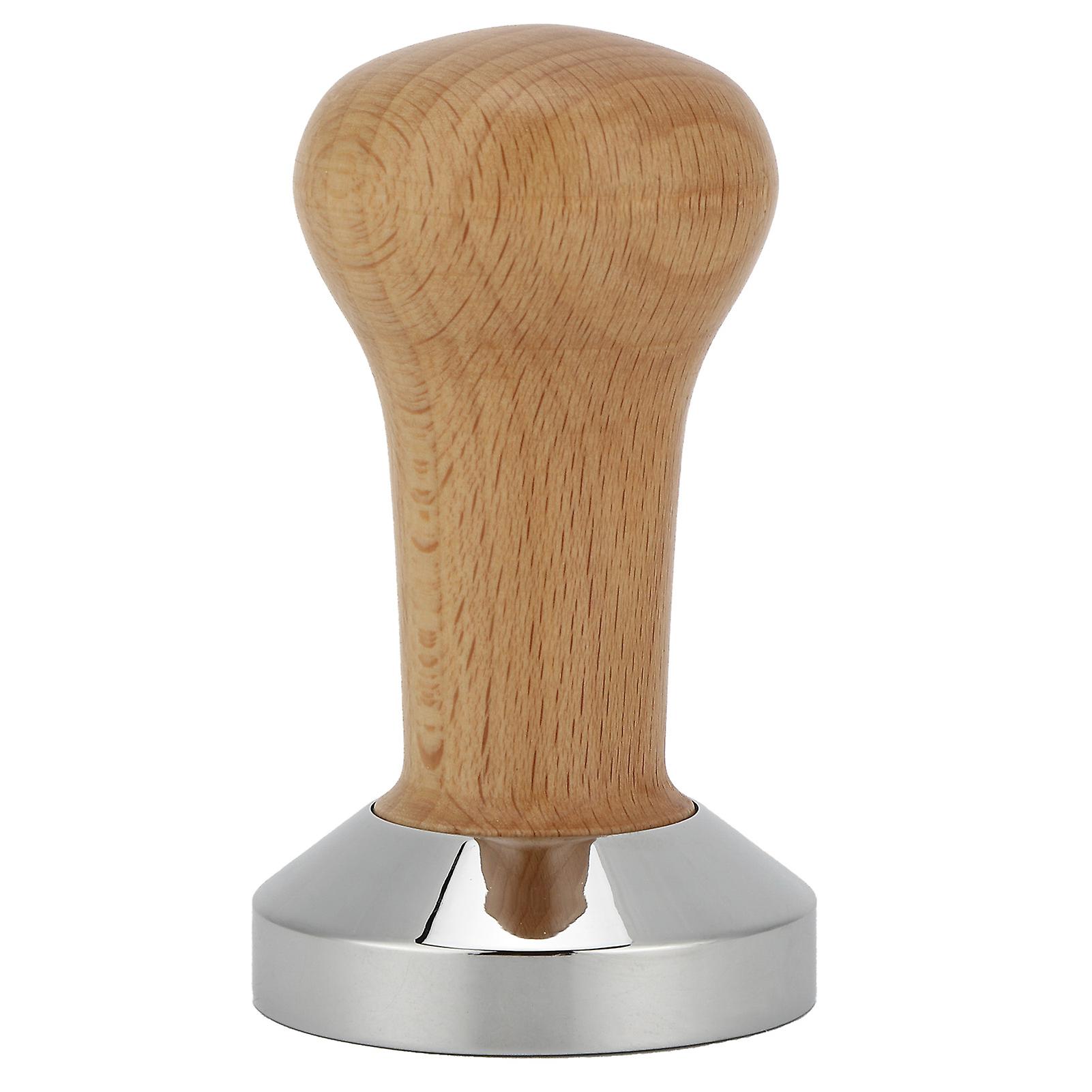 Professional Wooden Coffee Tamper Powder Pressed Hammer Coffee Accessory For Home Office 53mmwood Color 53mm Flat Base