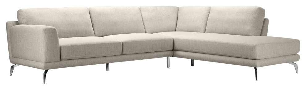 Andy 2 Piece Fabric Sectional   Midcentury   Sectional Sofas   by Abbyson Living  Houzz