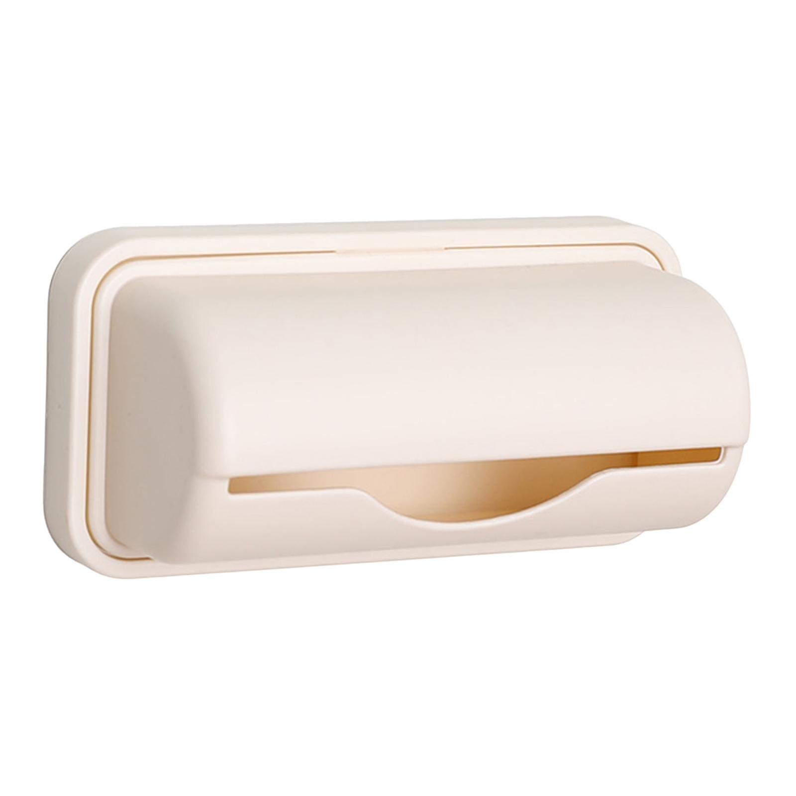 Trash Bag Holder Wall Mount Garbage Bag Holder For Kitchen Cabinet Household Large Apricot