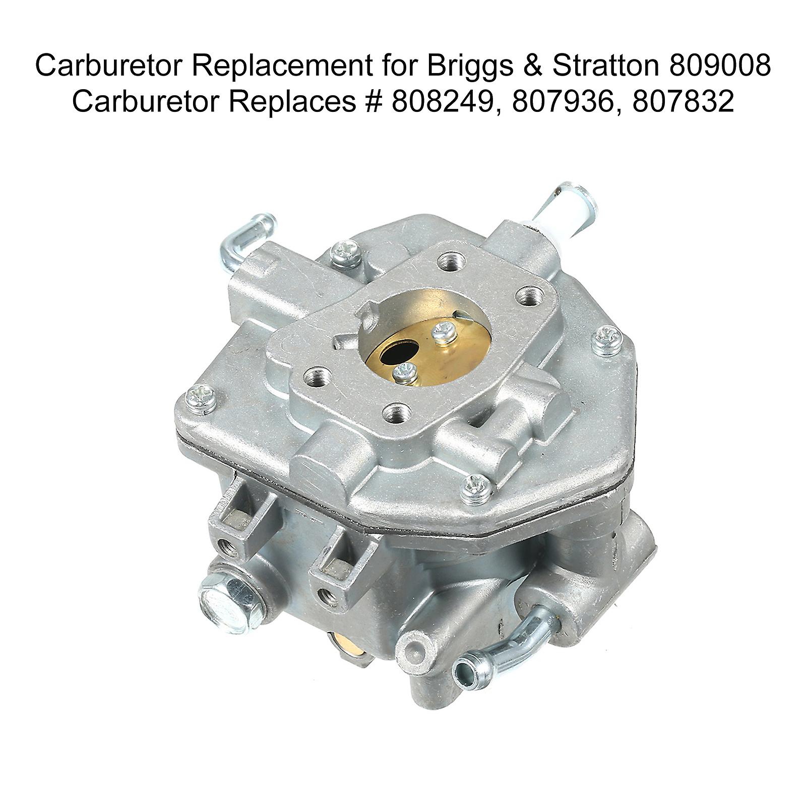 Silver Carburetor Replacement For Briggs and Stratton 809008 Carburetor Replaces # 808249， 807936， 807832