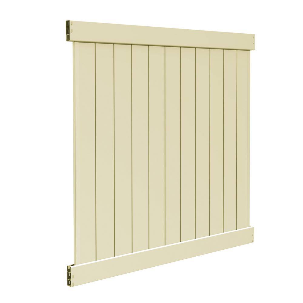 Barrette Outdoor Living Washington 6 ft. H x 6 ft. W Sand Vinyl Fence Panel Kit (Z) 73014396