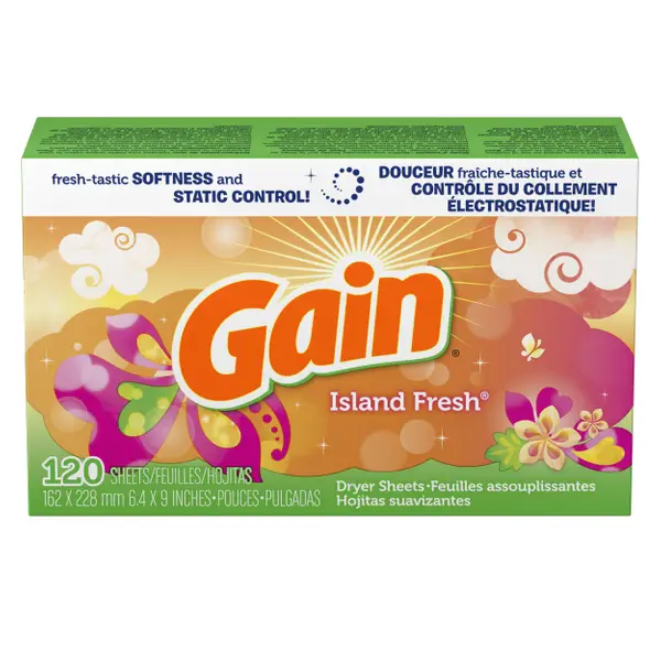 Gain Island Fresh Dryer Sheets with Freshlock Scent Booster