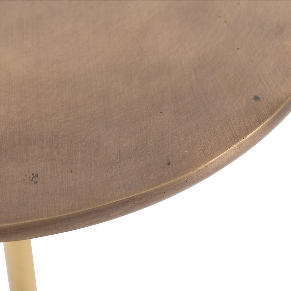 Fitz 10 quotAccent Table in Antique Brass   Contemporary   Side Tables And End Tables   by Lights Online  Houzz