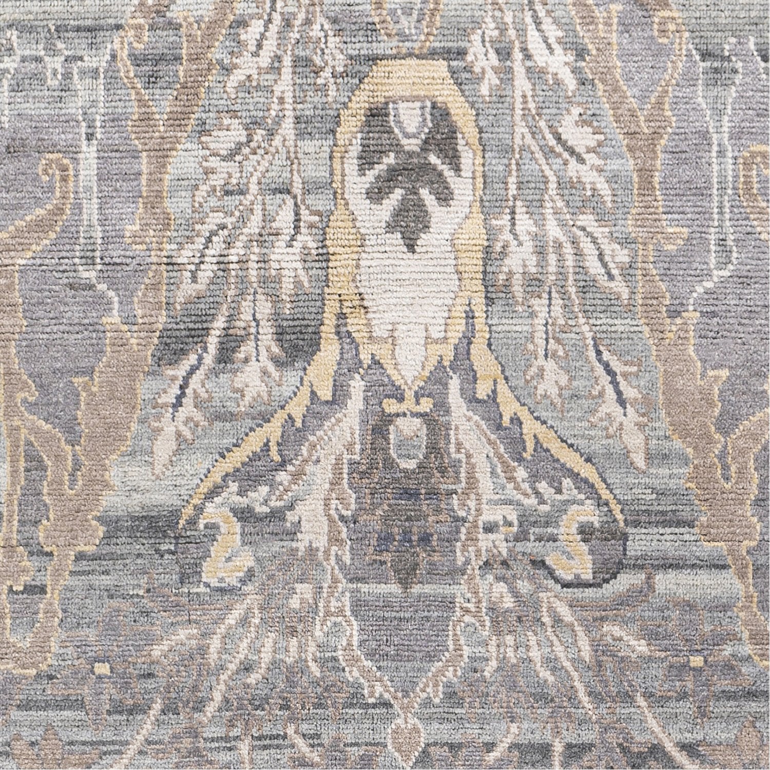 Kushal Hand Knotted Rug in Light Gray