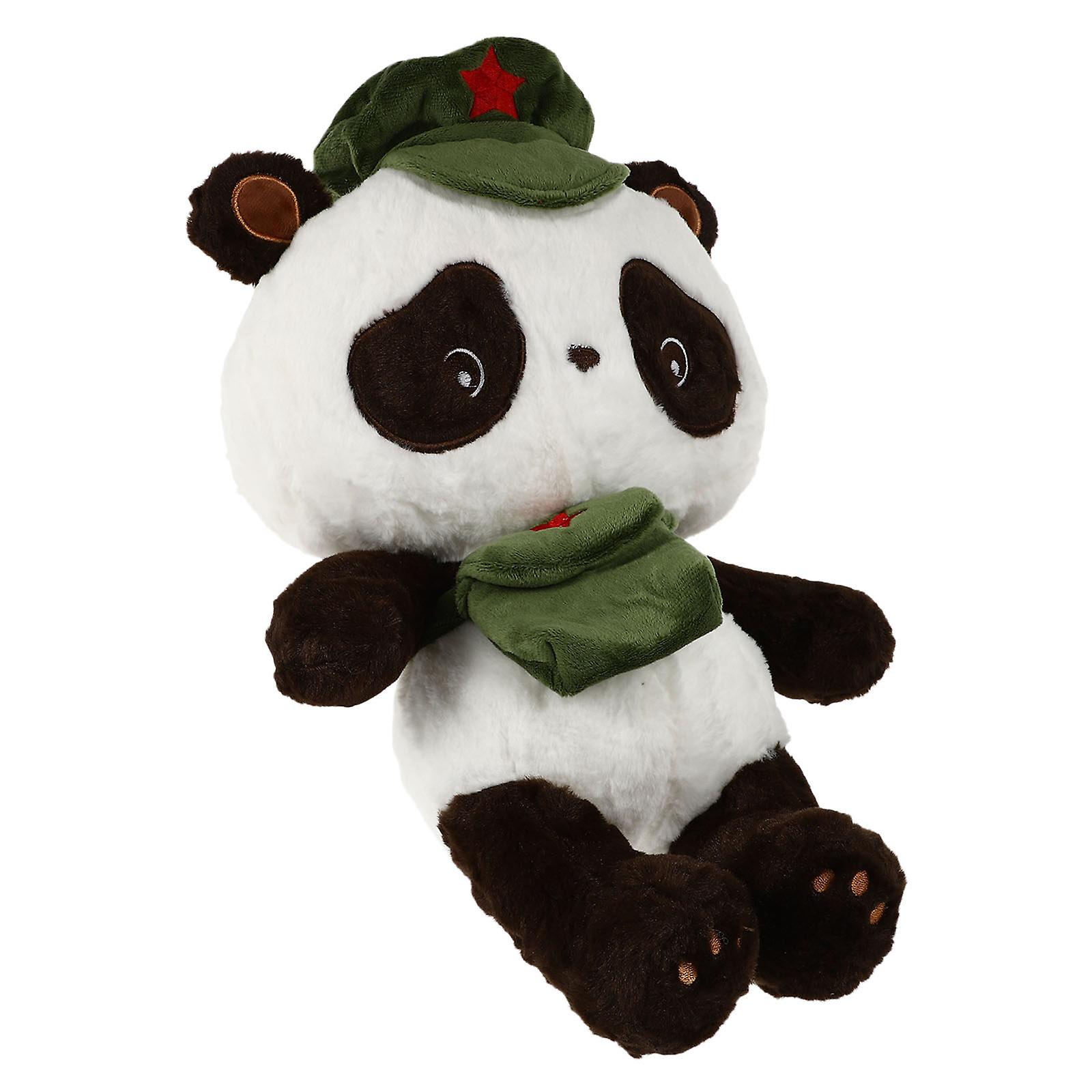 Adorable Plush Panda Toy Imitation Panda Stuffed Animal Doll Bedroom Ornament