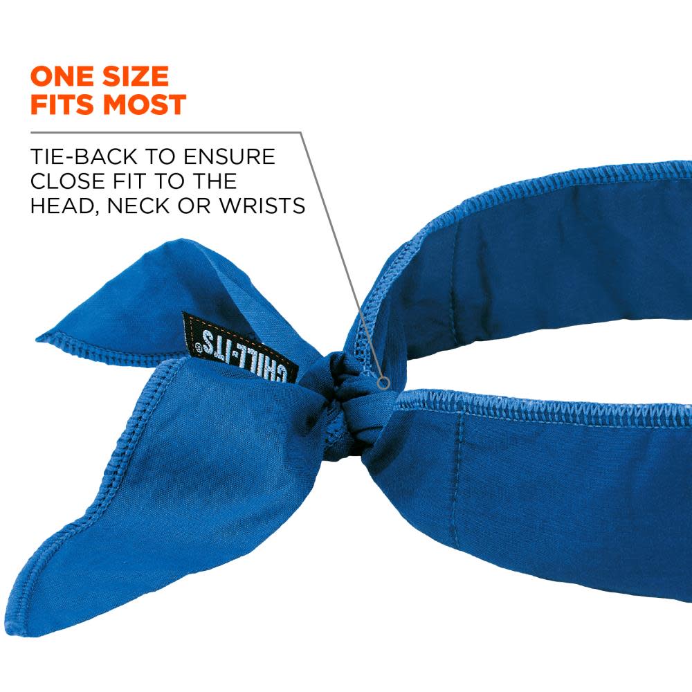 Ergodyne Chill Its 6702 Cooling Bandana Blue