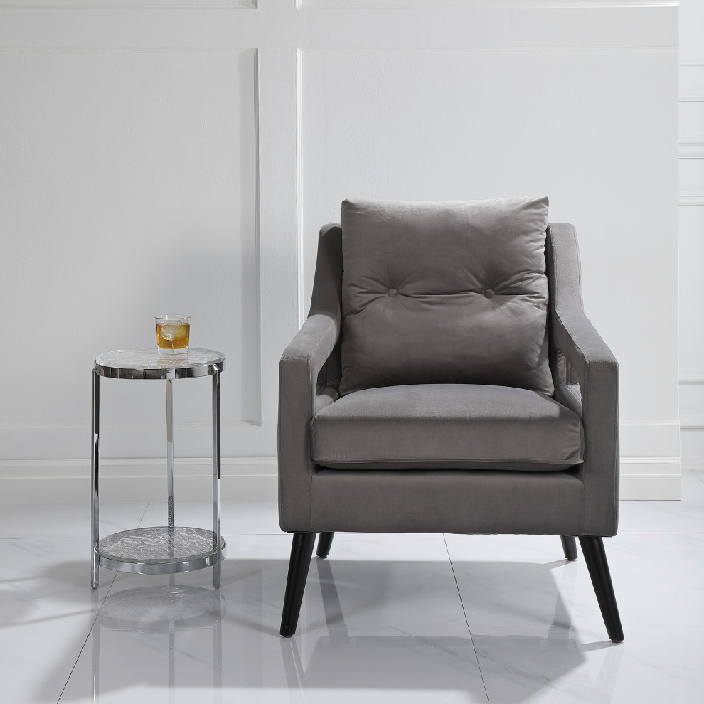 O  x27Brien Gray Armchair   Midcentury   Armchairs And Accent Chairs   by Modern Furniture LLC  Houzz