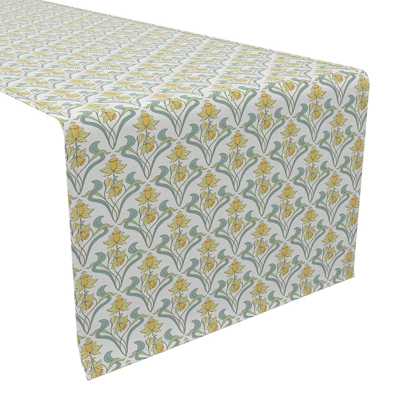 Table Runner， 100% Cotton， 16x108， Floral 133