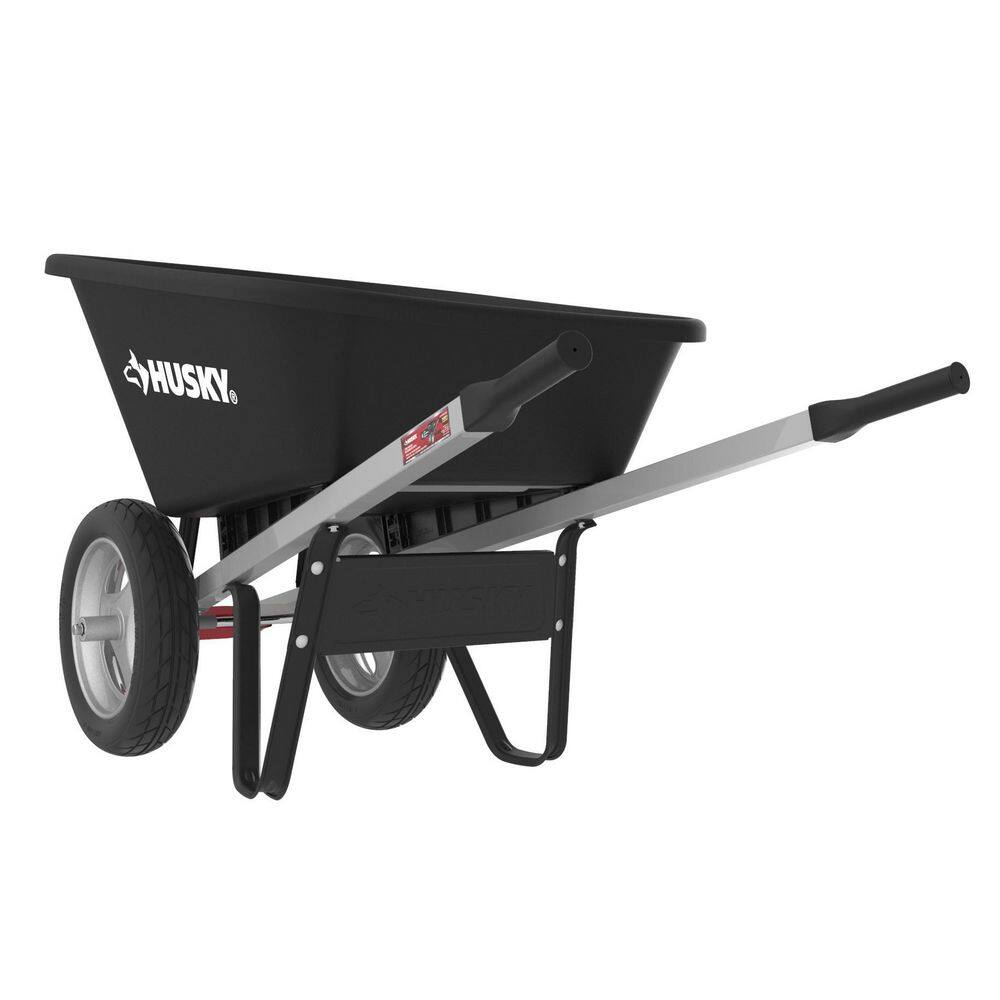 Husky 6 cu. ft. Poly Dual FF Wheelbarrow 35287