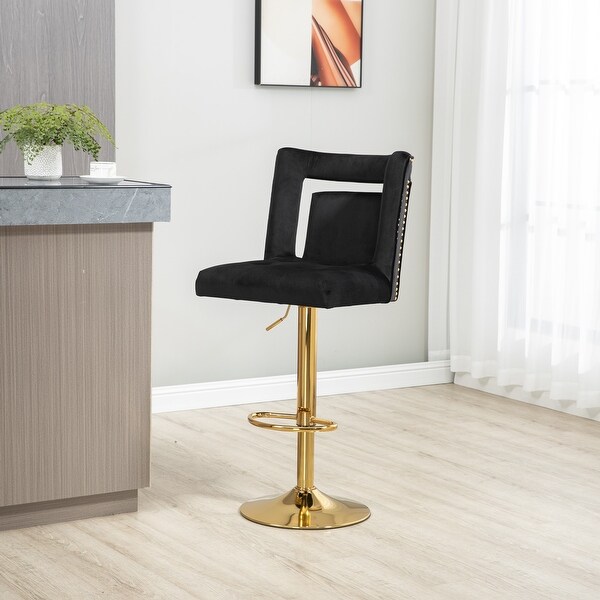 Bar Stools with Back and Footrest Counter Height bar Chairs - N/A