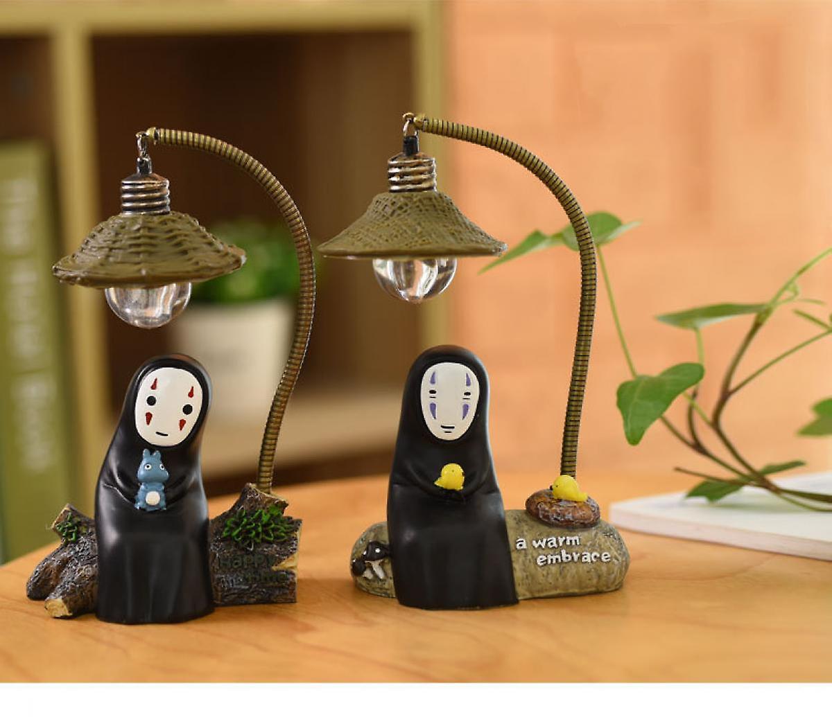 Night Light Cartoon No Face Man Patron Saint Small Night Lamp Resin2pcs