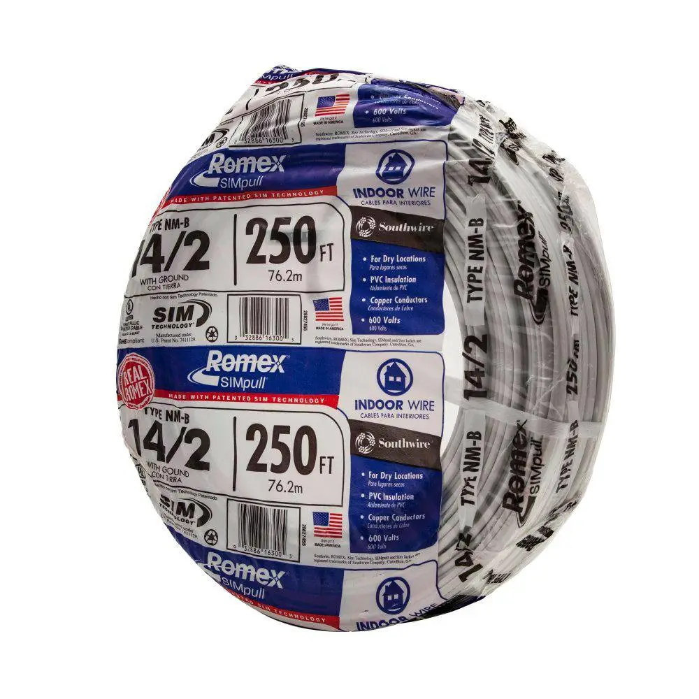 Southwire 250 ft. 142 Romex SIMpull Solid NM-B WG Wire