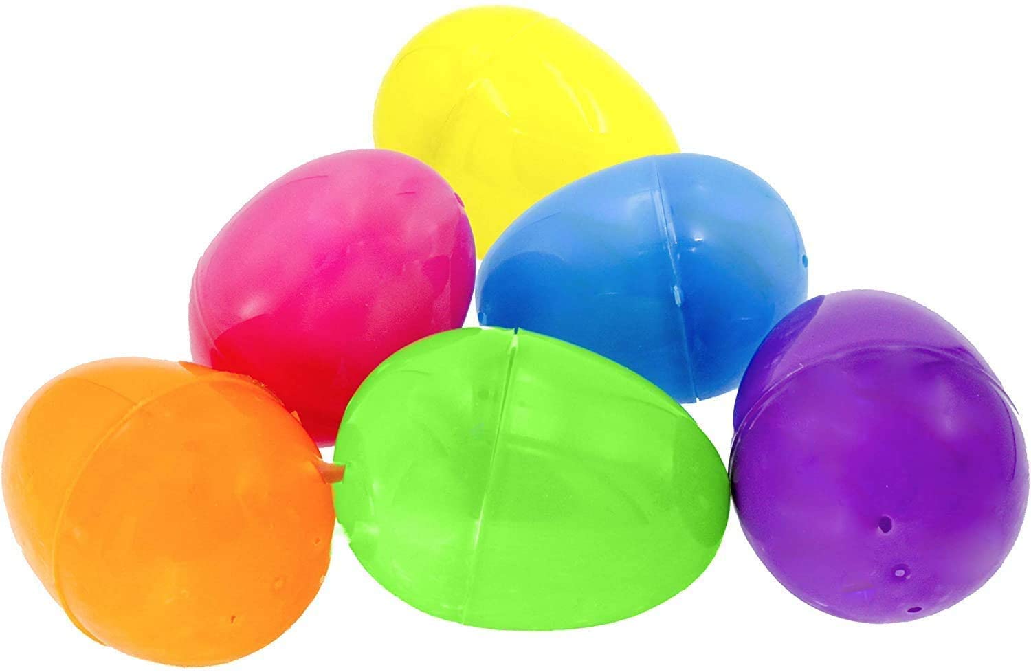 The Dreidel Company Fillable Easter Eggs Hinged Bulk Colorful Bright Plastic Easter Eggs(2000-Pack)