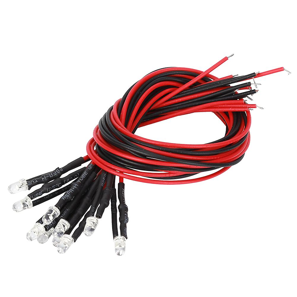 12V Prewired Light Emitting Diode Highlighting Round Head LED Bead 3mm Emerald Green Light