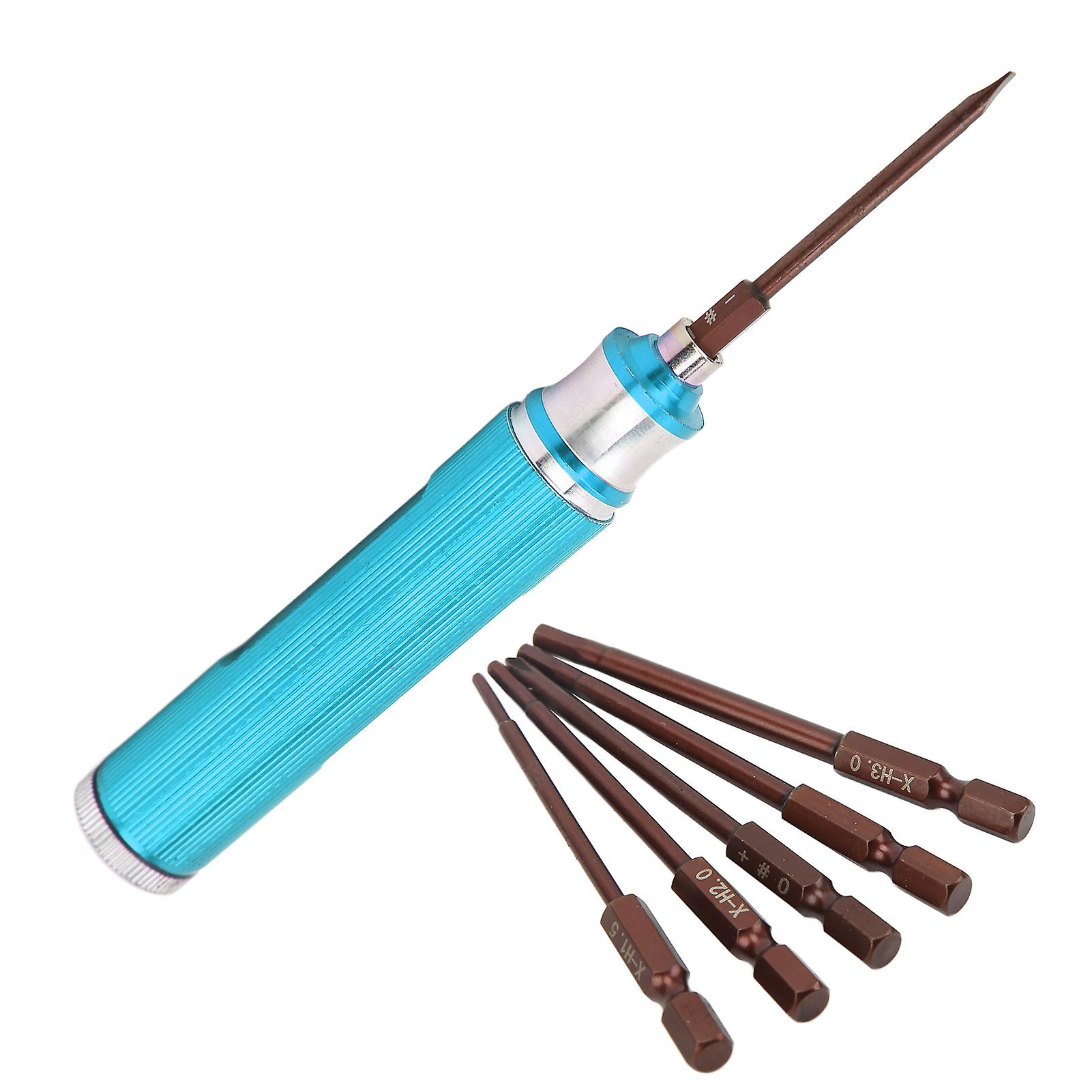 Aluminum Rc Hex Screwdriver Tools Kit Ergonomic Design Durable Rc Car Model Repair Accessoryblue