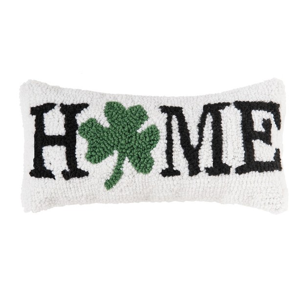 X 12 quot Shamrock Home St Patrick x27 s Day Hooked Pillow