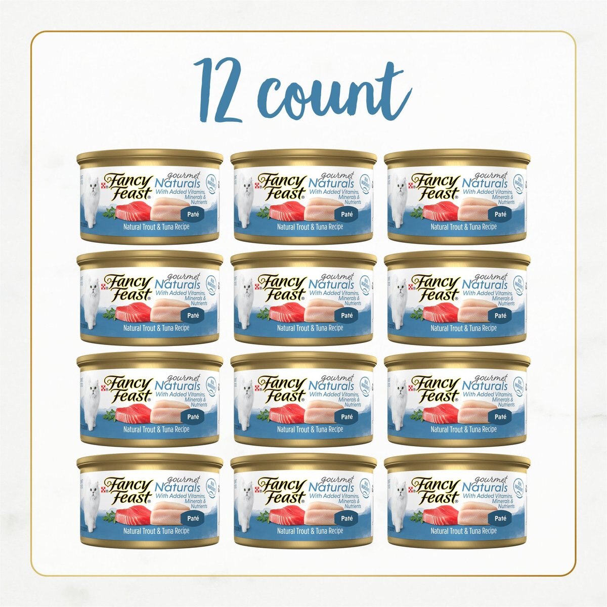 Fancy Feast Gourmet Naturals Trout and Tuna Recipe Pate Canned Cat Food