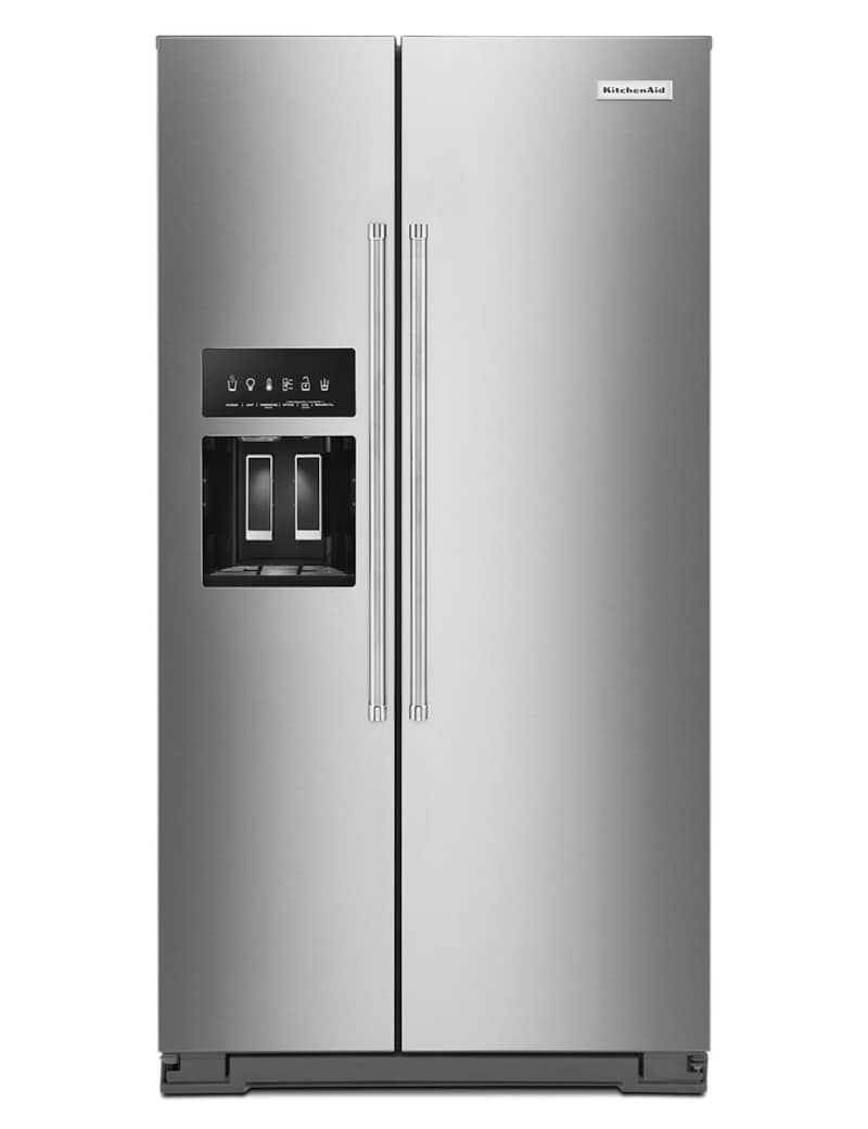 KitchenAid ADA 24.8 Cu. Ft. PrintShield Stainless Steel Side-By-Side Refrigerator With Exterior Ice And Water Dispenser