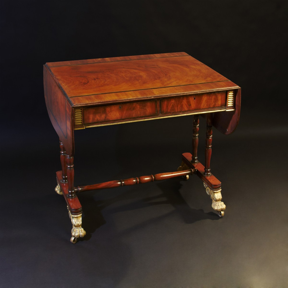 Regency Mahogany Sofa Table   Traditional   Console Tables   by English Georgian America  Houzz