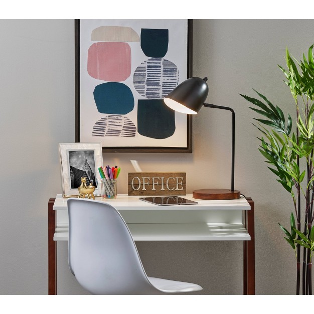 Jude Walnut Desk Lamp Black Adesso