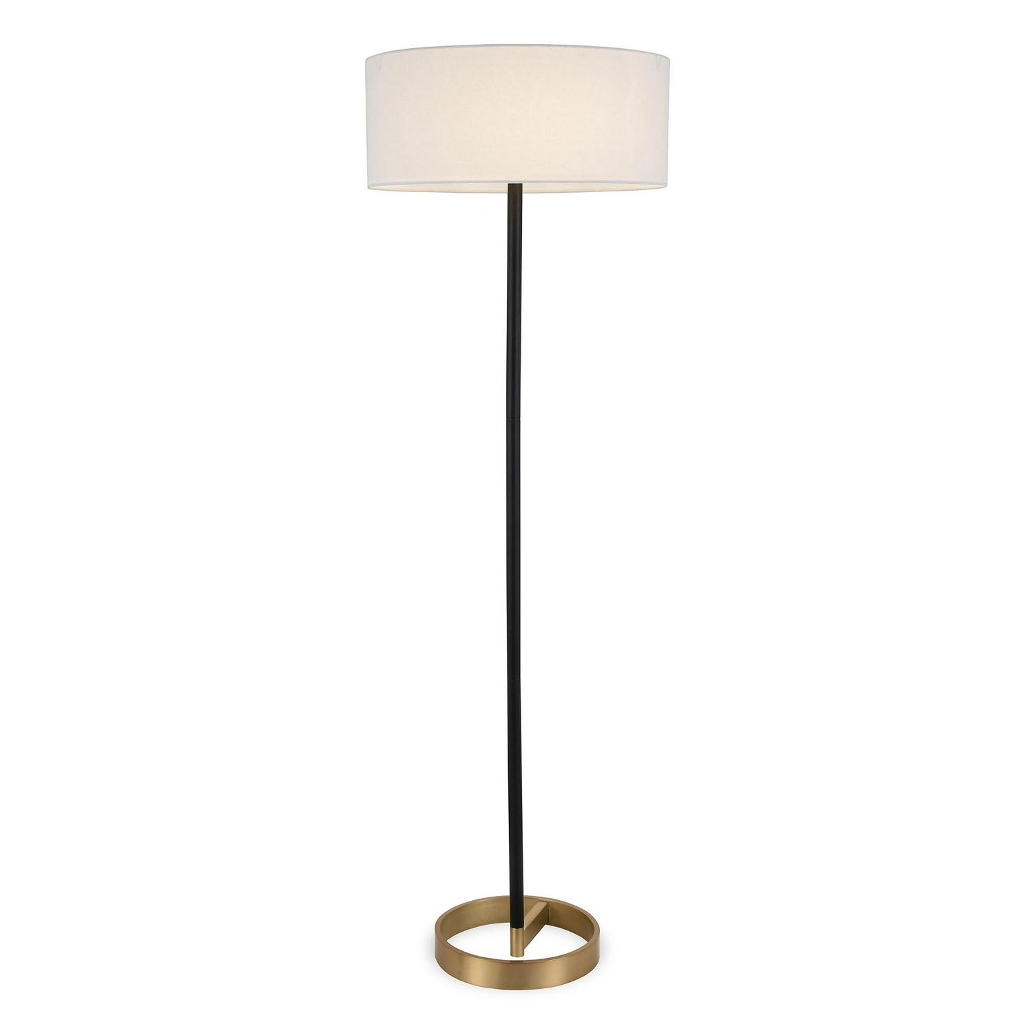 EvelynandZoe Traditional Metal Two-Tone Floor Lamp