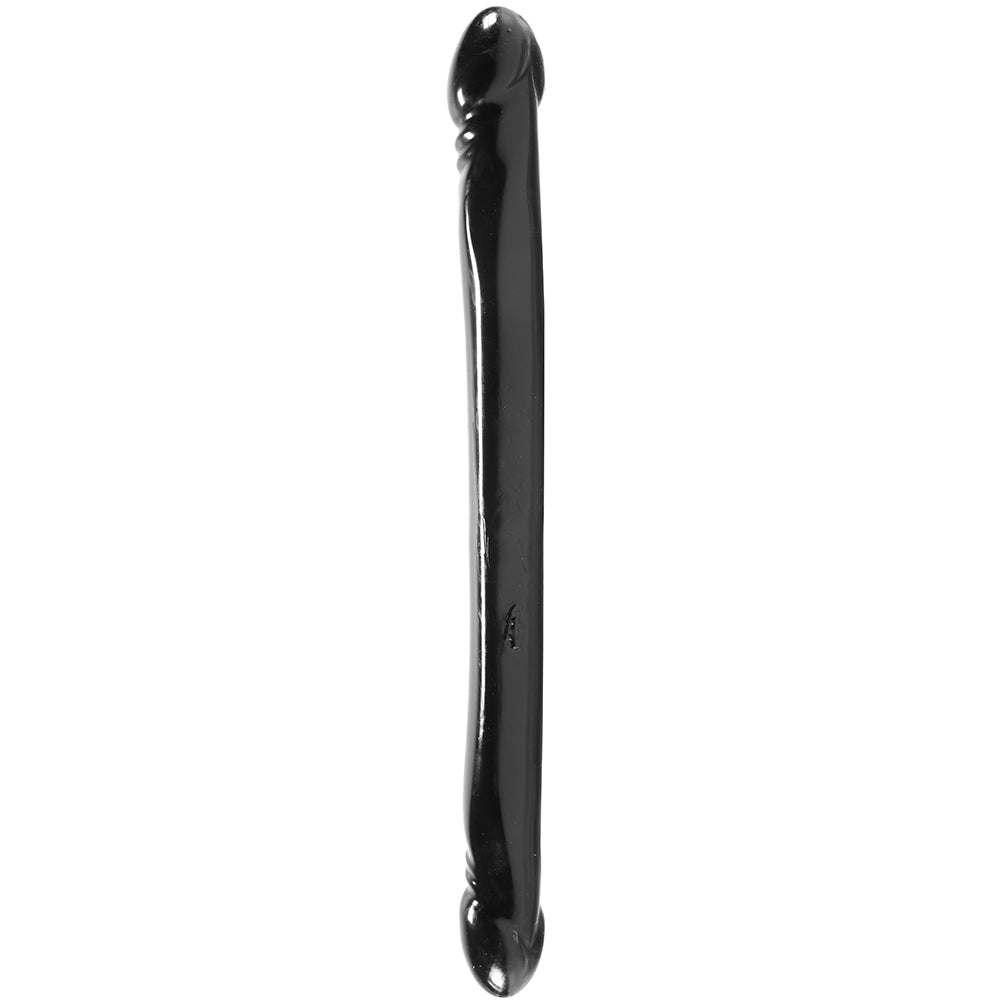 Smooth Double Header 18 Inch Dildo in Black