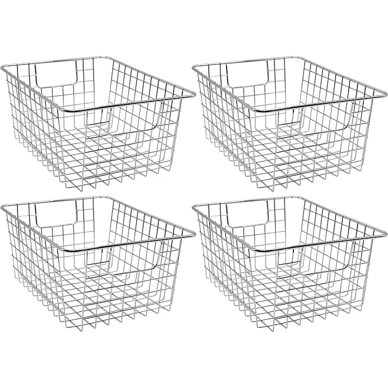 Sorbus Set of 4 Metal Wire Storage Baskets