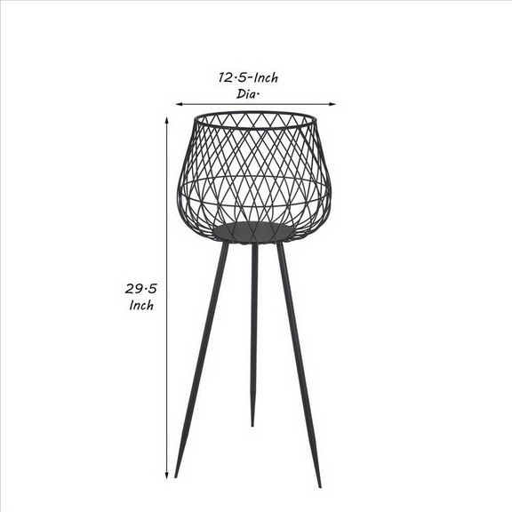 Benjara BM241060 29.5'' Dome Lattice Metal Planter...