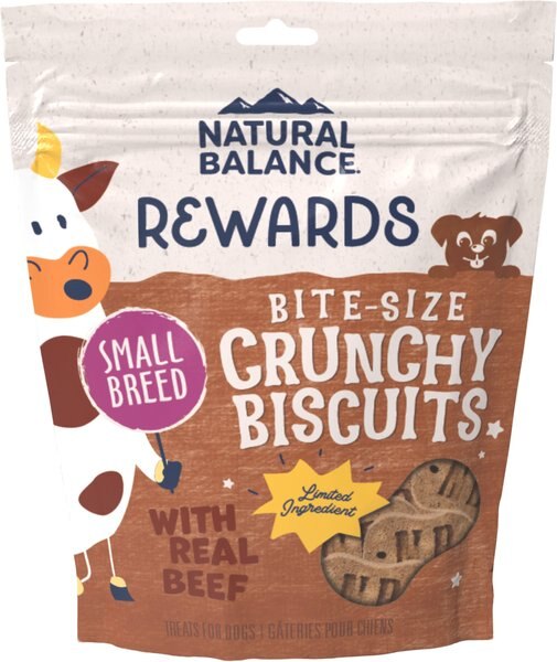 Natural Balance Rewards Crunchy Biscuits With Real Beef Small Breed Dog Treats