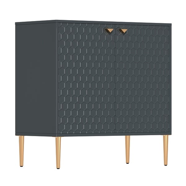 2 Door Freestanding Locker Accent Cabinet