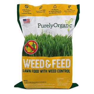 Purely Organic Products 15 lbs. 3000 sq. ft. Weed and Feed Lawn Food 10-0-2 Covers POP-WEED1002