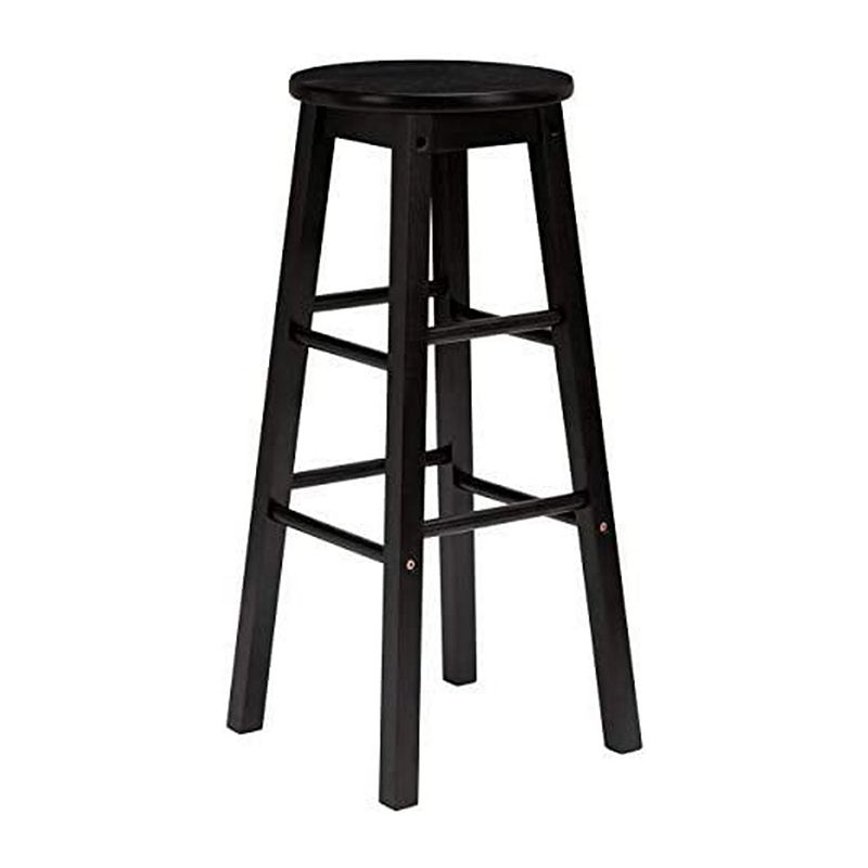 Pj Wood Classic Round Seat 24 Inch Kitchen And Counter Stools， Black (4 Pack)