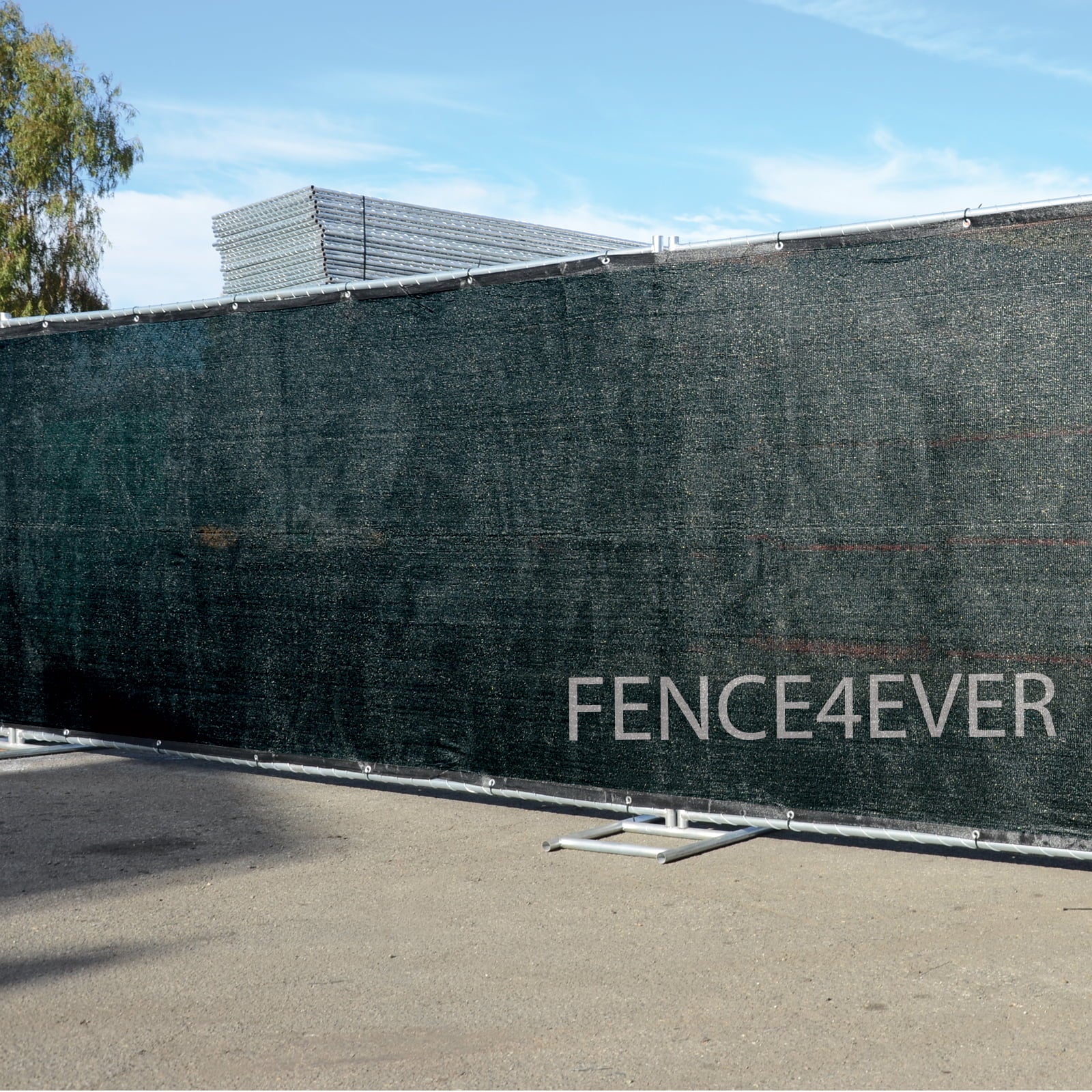 Fence4ever Black 8' x 25' 8 ft tall Fence Privacy Screen Windscreen Shade Cover Mesh Fabric Tarp