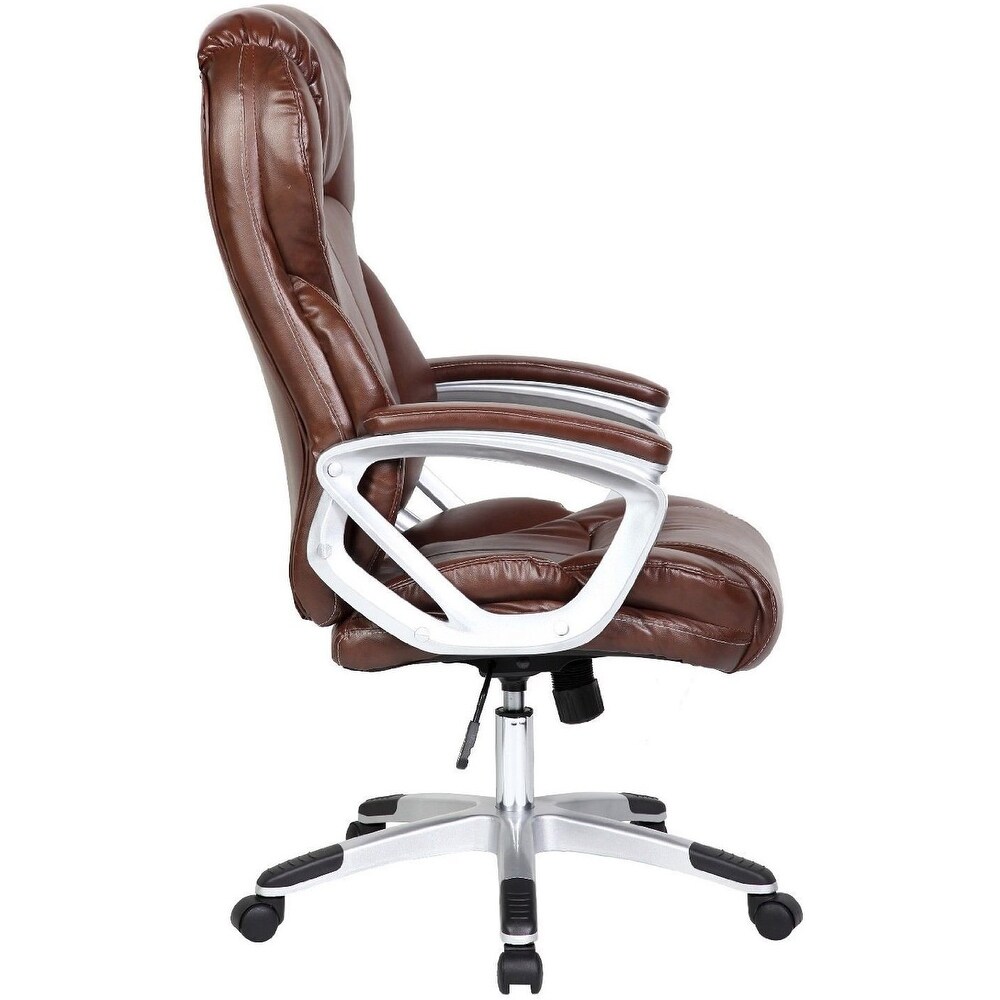 Ergonomic High Back Executive Office Chair  Conference Room Rolling Armchair with Tilt and Lumbar Support