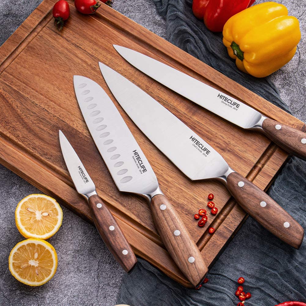 14 Pieces High Carbon Stainless Steel Knife Set with Block