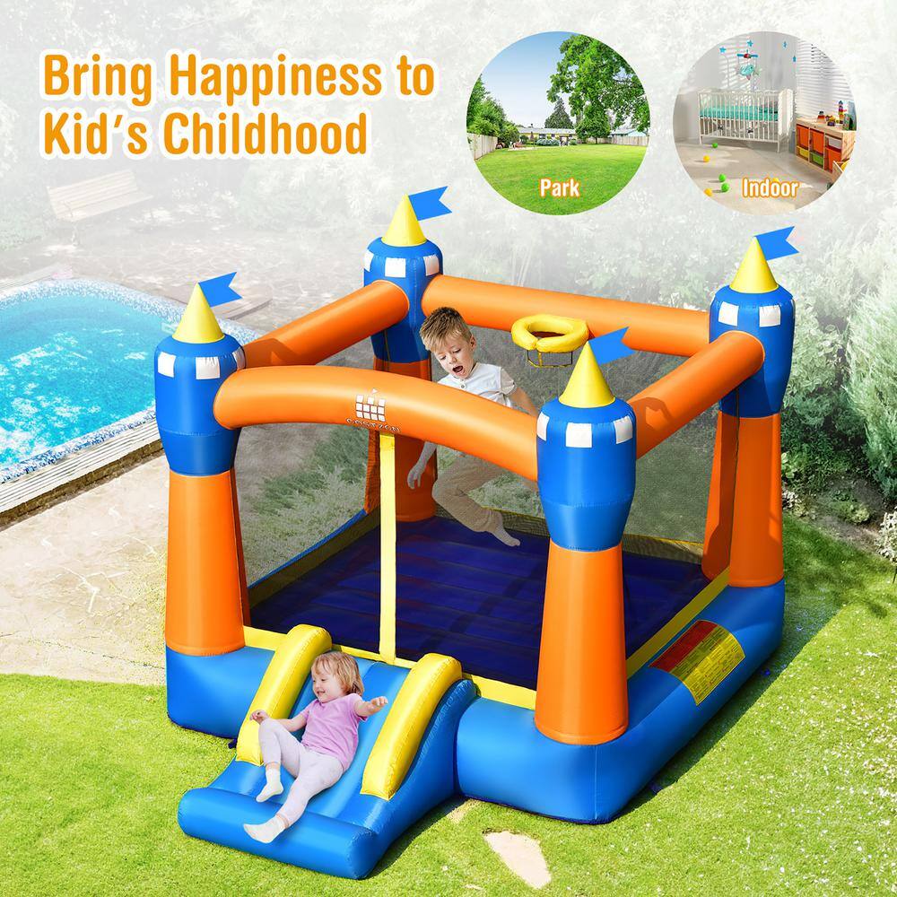 Costway Inflatable Bounce House Kids Magic Castle with Large Jumping Area with 750-Watt Blower NP10397+ES10151US