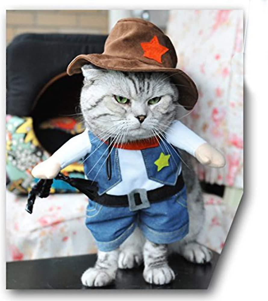 Cowboy Dog Costume With Hat Dog Clothes Costumes For Cat And Small Dog