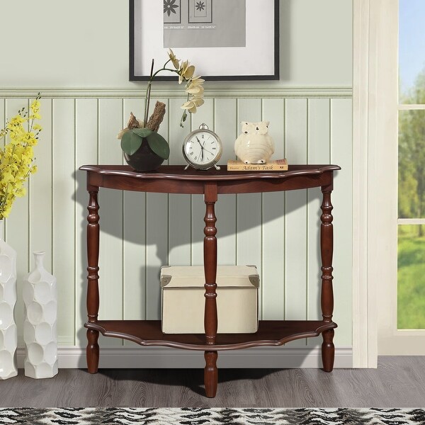 42'' Retro Circular Curved HalfMoon Console Table