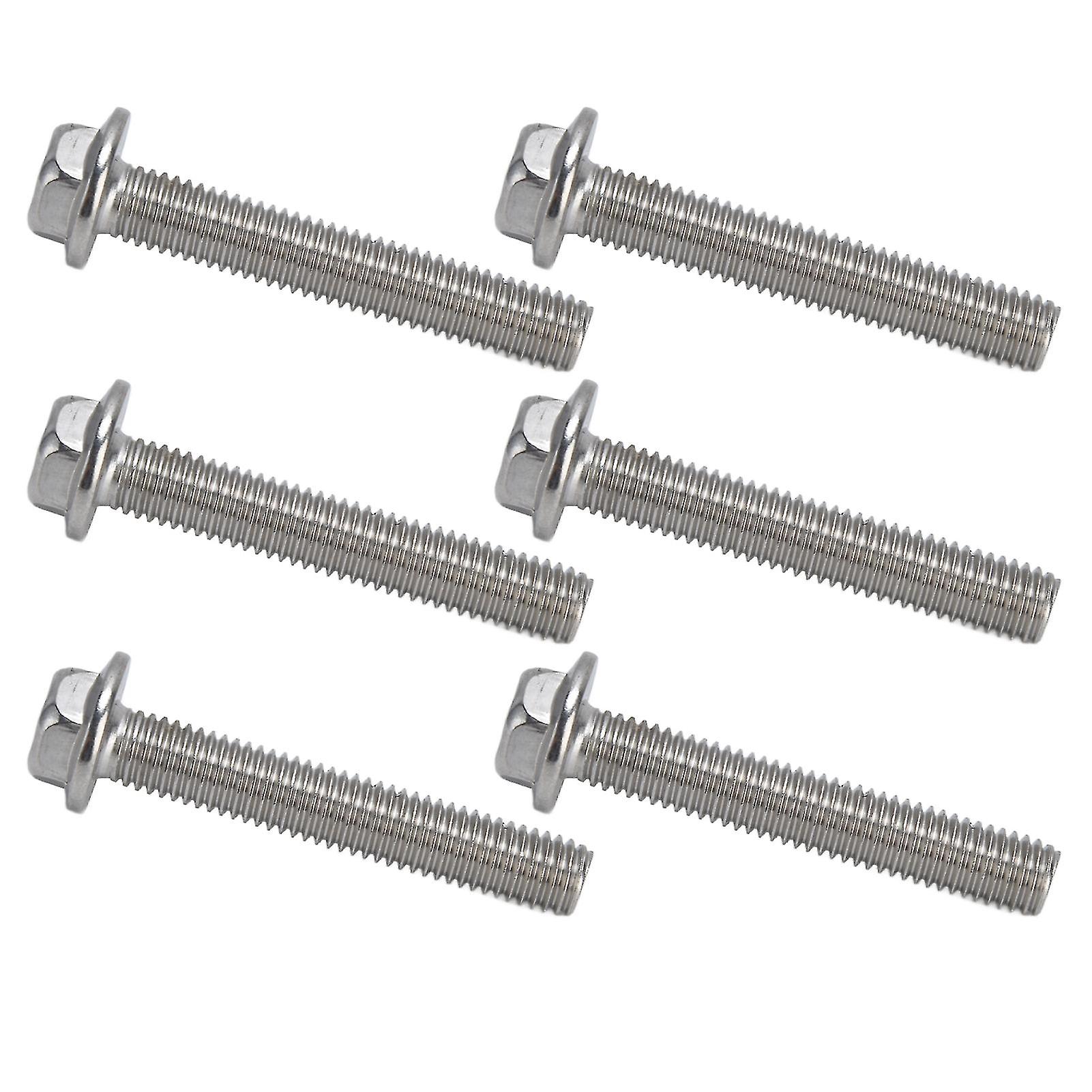 20Pcs M10x1.5 Screw Bolts A2‑70 Stainless Steel Flanged Hex Head Bolt with Gasket DIN6921M10x60