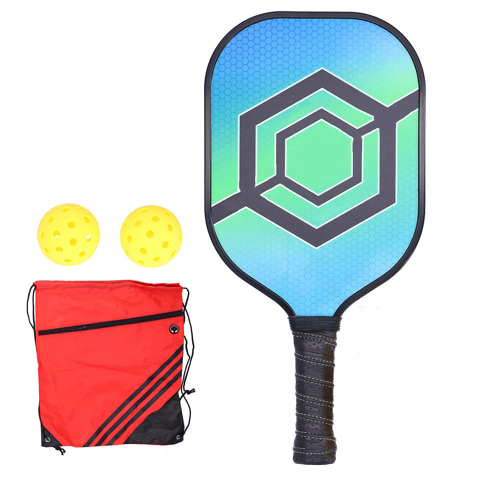 Leijiaer Pickleball Paddle Set Carbon Fiber Face Racket With 2pcs Ball And Storage Bagpk-063