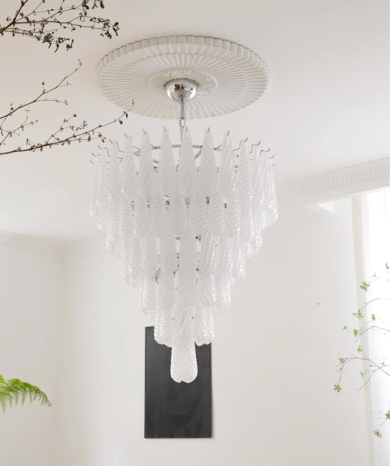 Grid Glass Waterfall Chandelier