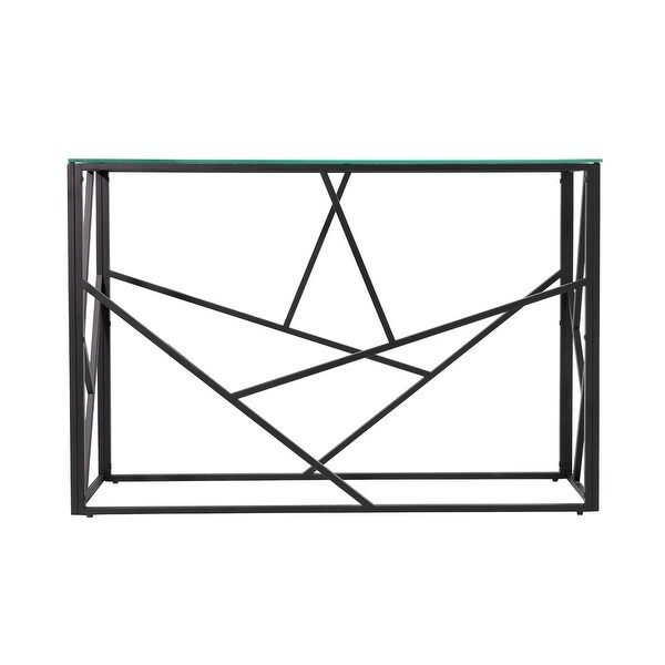 Alma Black Metal Console Table