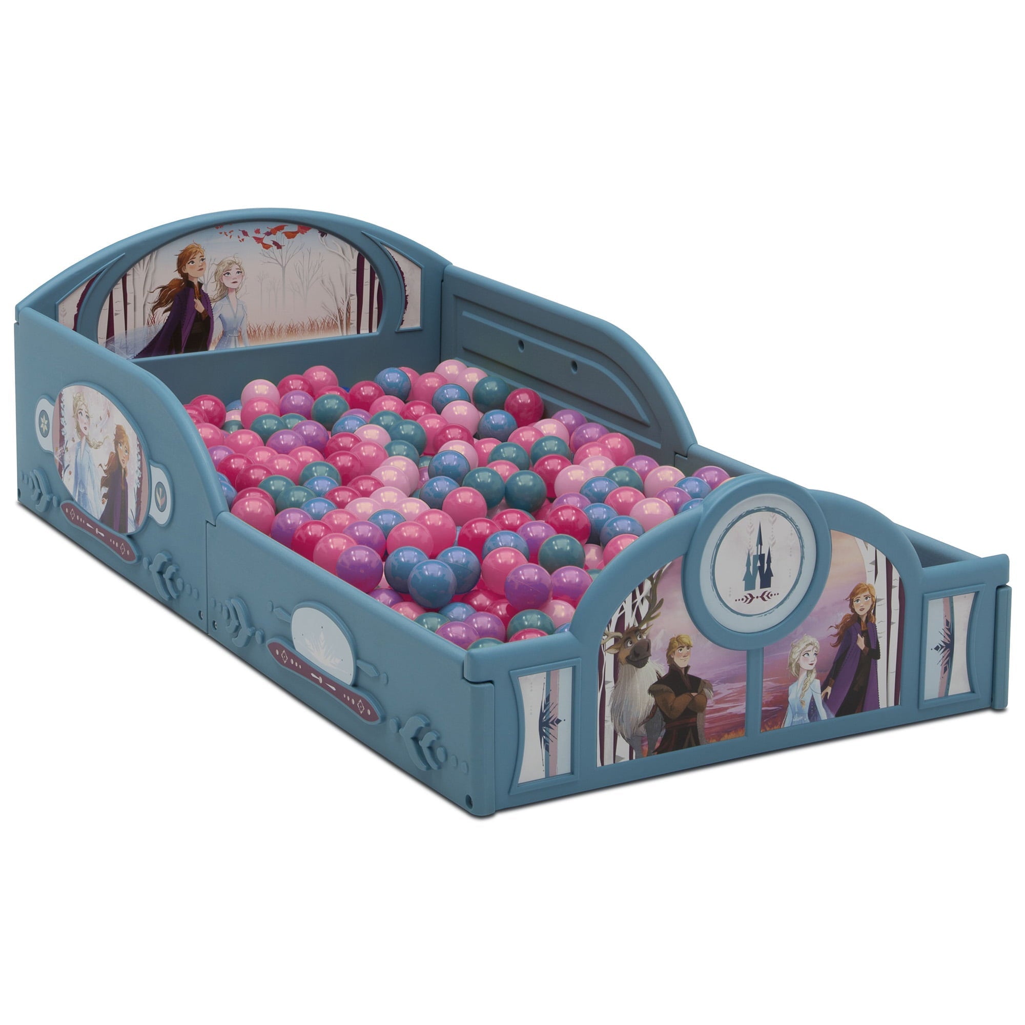 Disney Frozen II Plastic Sleep and Play Toddler Bed by Delta Children