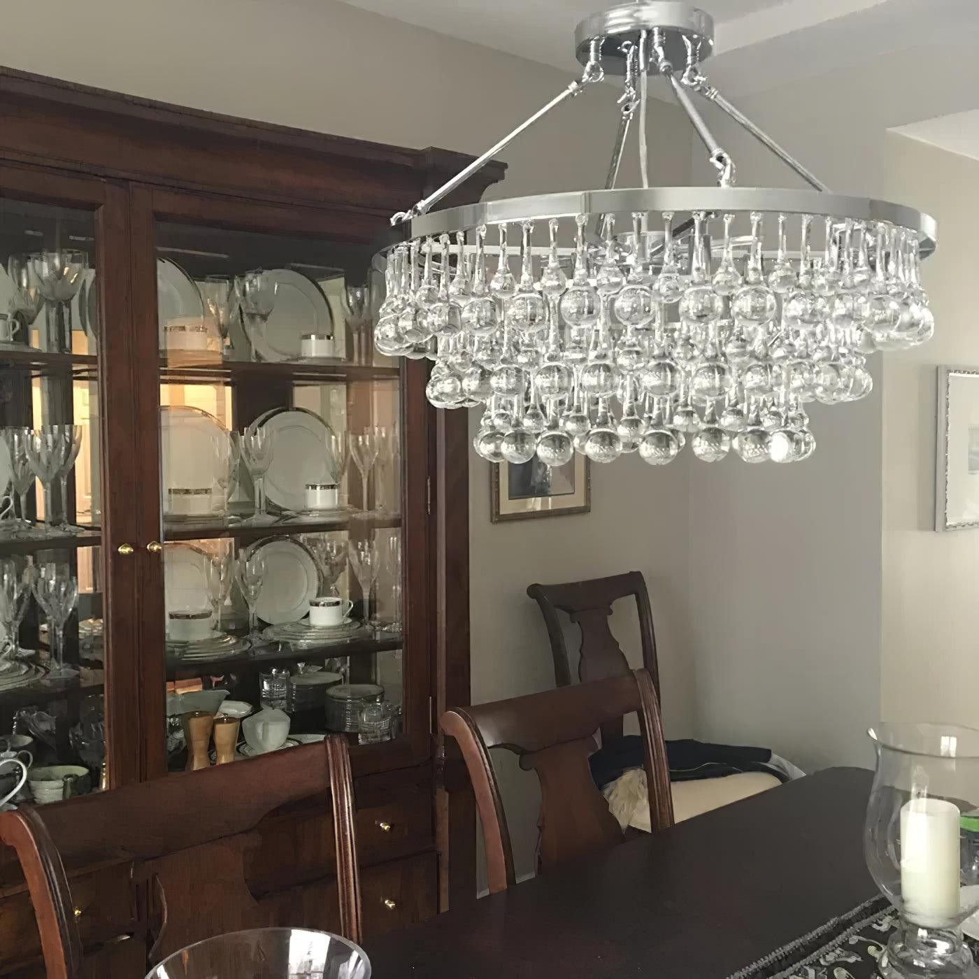 Unique Tiered Crystal Chandelier