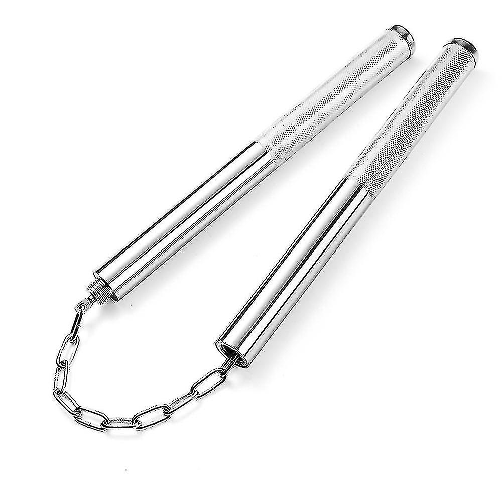 Stainless Steel Solid Training Steel Chain And Bearing Ball System Training Nunchaku