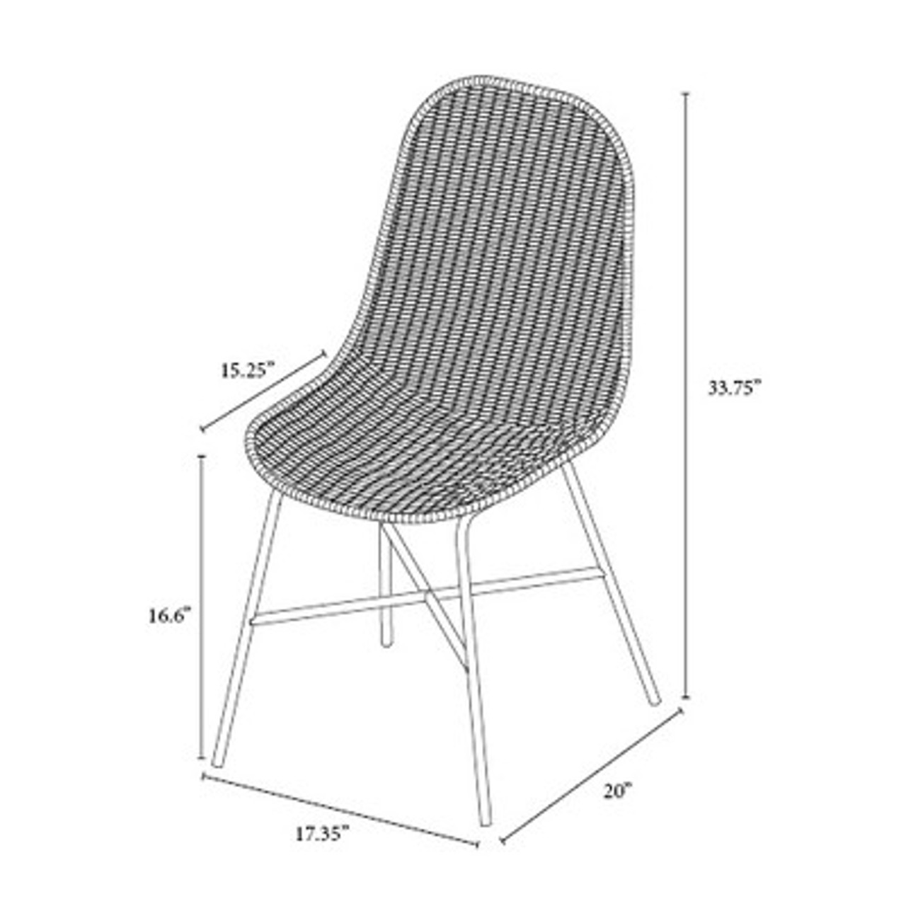 Bretton Woven Dining Chair with Metal Legs - Threshold™