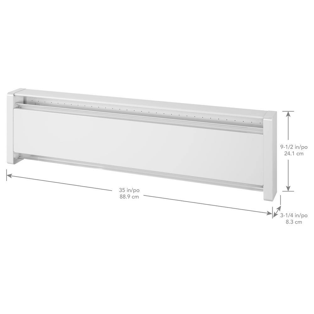 Cadet 35 in. 240208-volt 500375-watt SoftHeat Hydronic Electric Baseboard Heater in White EBHN500W