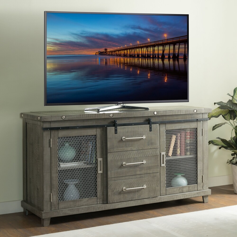 Industrial Charms Rustic Pine Sideboard TV Stand