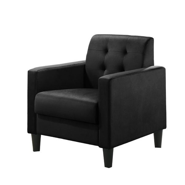 Hale Velvet Accent Armchair with Tufting