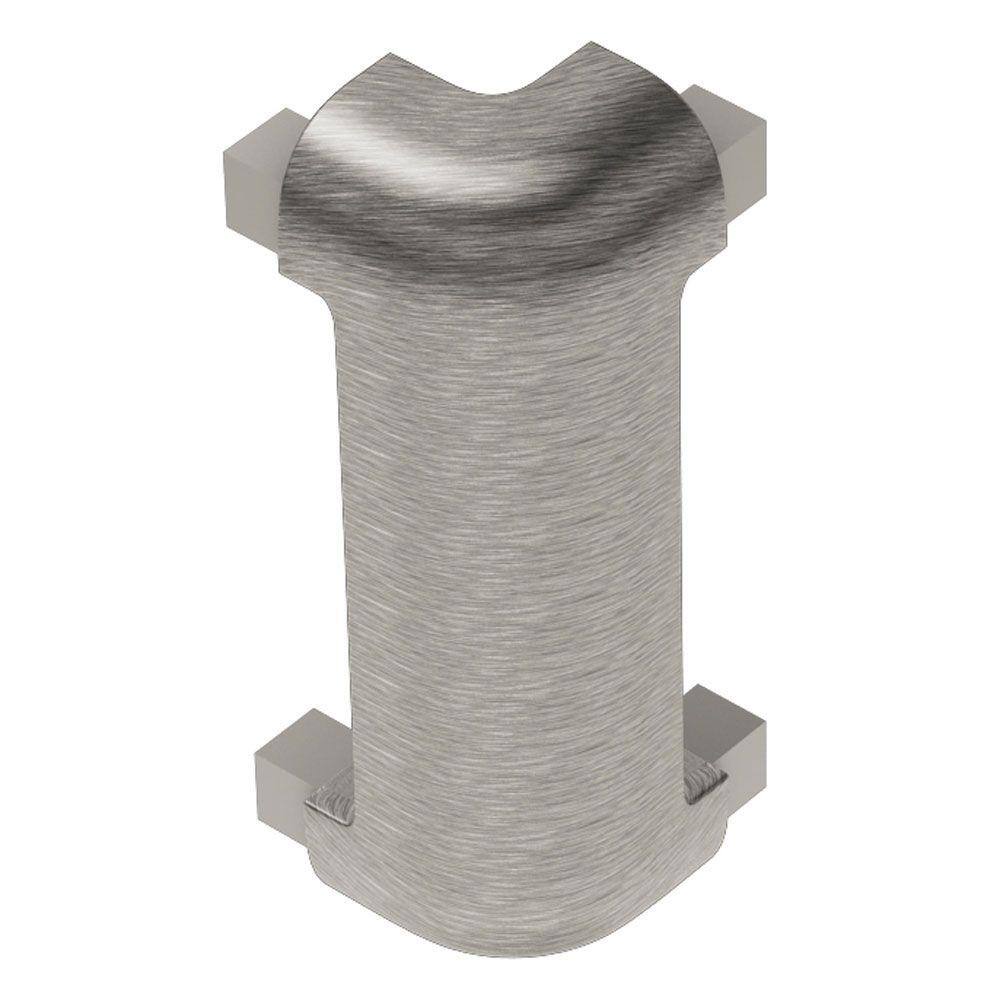 Schluter Systems Rondec-CT Brushed Nickel Anodized Aluminum 12 in. x 2-564 in. Metal 90 Degree Outside Corner E90RC125ATGB39